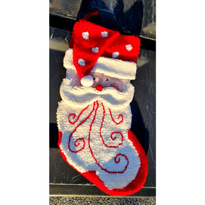 20" Santa Claus Face Christmas Stocking Loop Rug Boston International